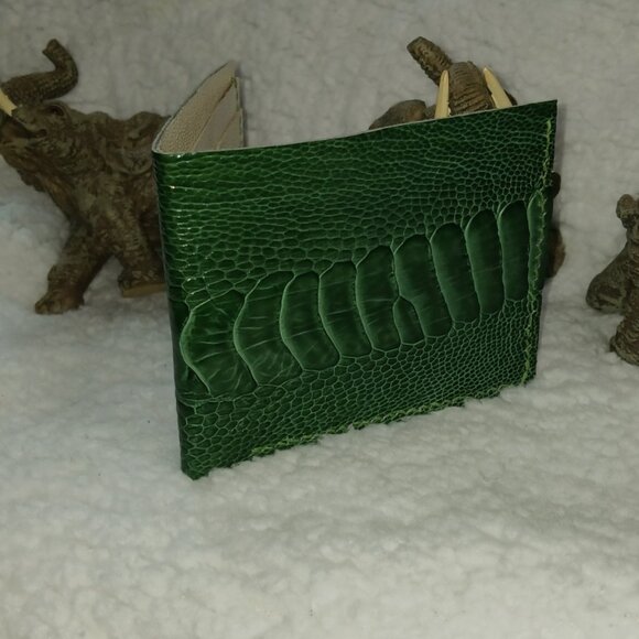 Authentic Ostrich Leg Leather with Authentic French Goat Leather. - Picture 4 of 11